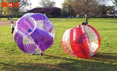 refreshing zorb ball with persons inside